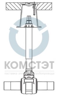 Схема установки подземного крана ПНД со штоком