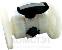 Кран шаровый ПВДФ фланцевый 050 DN40, PTFE-FPM, PN16, FIP