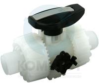 Кран шаровый ПВДФ втулочный 110, PTFE-FPM, PN16, FIP