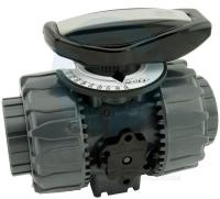 Кран шаровый ПВХ регулировочный муфтовый 040, PTFE-EPDM, PN16, FIP