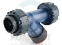 Фильтр сетчатый ПВХ прозрачный муфтовый 050, EPDM, PN10, FIP