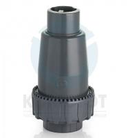 Обратный клапан донный одноразъемный ПВХ пружинный 050, EPDM, PN16, FIP