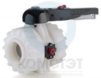 Кран шаровый ПВДФ муфтовый 110, PTFE-FPM, PN16, FIP