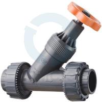 Вентиль ПВХ угловой муфтовый 025, PE-EPDM, PN16, FIP