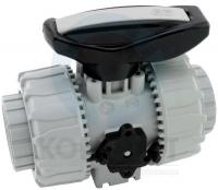 Кран шаровый ХПВХ муфтовый 016, PTFE-FPM, PN16, FIP