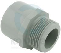Двойной адаптор ХПВХ с НР 025-032 х 3/4", PN16, FIP
