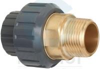 Муфта разборная ПВХ/латунь с НР 032х1", EPDM, PN16, FIP