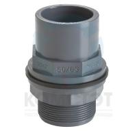 Адаптор на емкость ПВХ с НР 020-025 х 020-3/4", EPDM, PN10, ERA