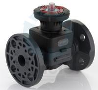 Мембранный клапан ПВХ фланцевый 025 DN20, PTFE, PN10, FIP