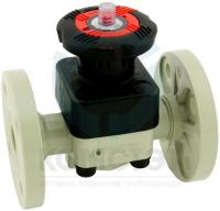 Мембранный клапан PP-H фланцевый 020 DN15, PTFE, PN10, FIP