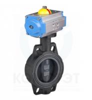 Затвор дисковый ПВХ с пневмоприводом двойного действия 075 DN65, EPDM, 63DA