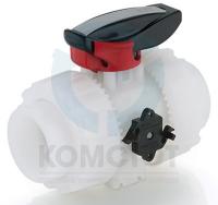 Кран шаровый ПВДФ муфтовый 032, PTFE-FPM, PN16, FIP