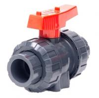 Кран шаровый ПВХ муфтовый 025 IND, PTFE-FPM, PN16, WF