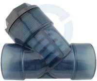 Фильтр сетчатый ПВХ резьбовой прозрачный DN80 3", EPDM, PN4, FIP