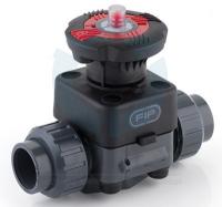 Мембранный клапан ПВХ муфтовый 032, FPM, PN10, FIP