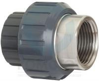 Муфта разборная ПВХ/нержавеющая сталь с ВР 016х3/8", EPDM, PN16, FIP