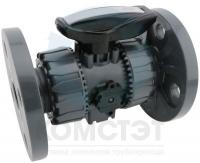 Кран шаровый ПВХ фланцевый 063 DN50, PTFE-FPM, PN16, FIP
