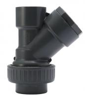 Обратный клапан ПВХ шаровой угловой одноразъемный 032, EPDM, PN10, HL