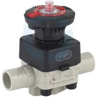 Мембранный клапан PP-H втулочный 025, PTFE, PN10, FIP