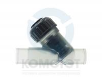 Фильтр сетчатый ПВХ втулочный прозрачный 063, EPDM, PN10, FIP
