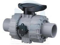Кран шаровый ХПВХ втулочный 032, PTFE-EPDM, PN16, FIP