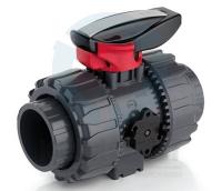 Кран шаровый ПВХ муфтовый 025, PTFE-FPM, PN16, FIP