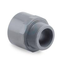 Муфта ПВХ переходная с НР 020х1/2", PN10, Hidroten
