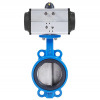 Затвор дисковый чугун - чугун с пневмоприводом одностороннего действия DN065, EPDM, PN10/16